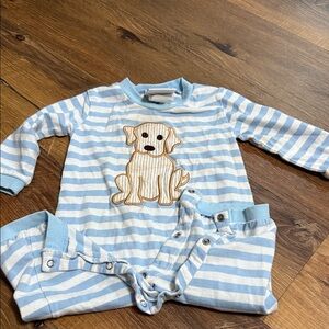 Striped Blue Puppy Bodysuit
